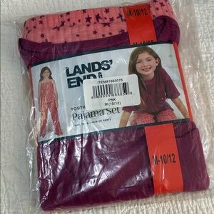 Lands' End Kids Pajama Set - Pink Starry Design